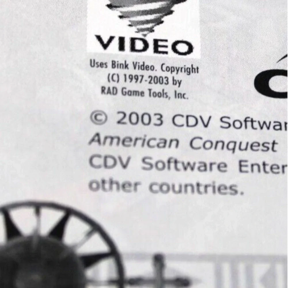American Conquest FIGHT BACK 2003‎ PC CD-ROM Game Strategy Warfare Game & Manual